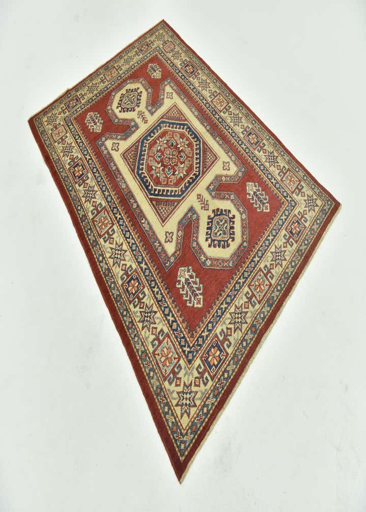 4' 9 x 6' 5 Hand Knotted Kazak Rug