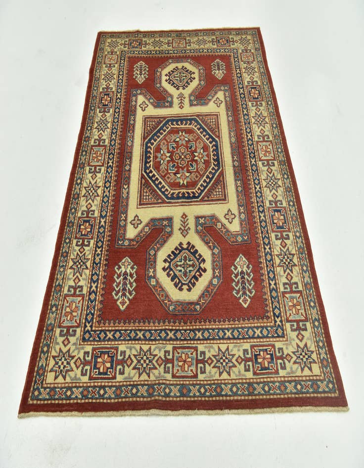 Detail image of 4' 9 x 6' 5 Hand Knotted Kazak Rug