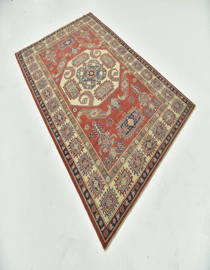 Detail image of 5' 9 x 8' 5 Hand Knotted Kazak Rug