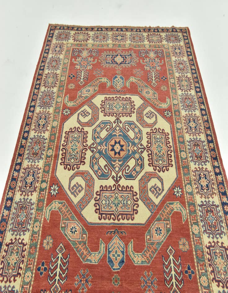 Detail image of 5' 9 x 8' 5  Hand Knotted Kazak Rug