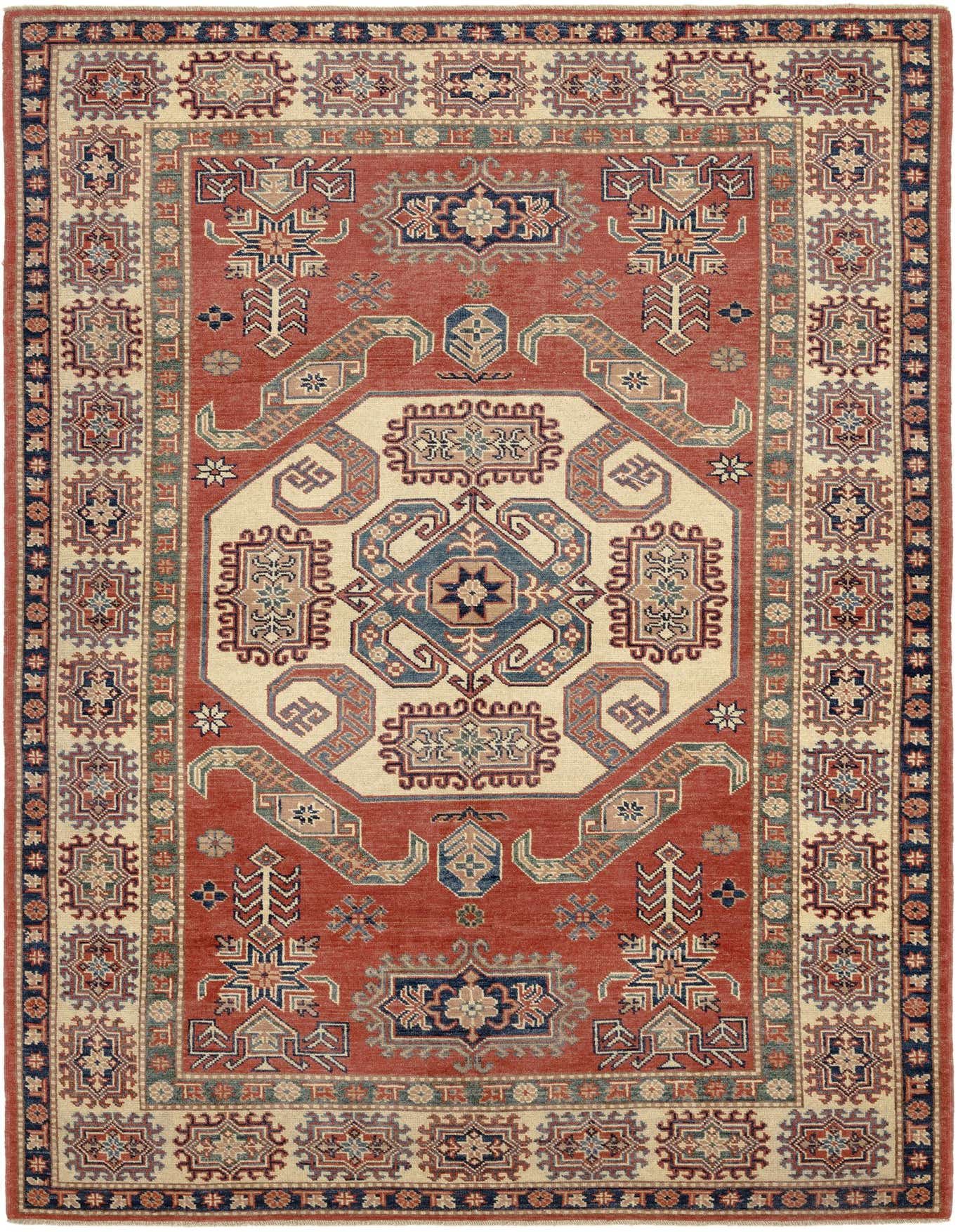 5' 9 x 8' 5 Hand Knotted Kazak Rug