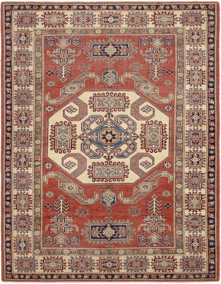 Detail image of 5' 9 x 8' 5 Hand Knotted Kazak Rug