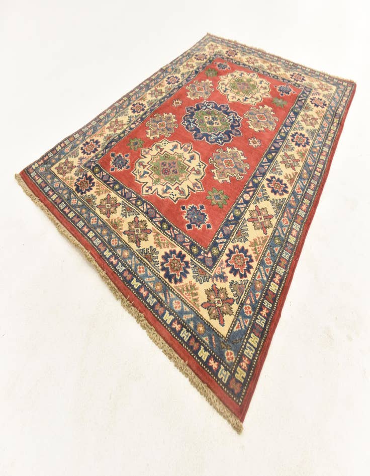 Detail image of 3' 11 x 5' 7 Hand Knotted Kazak Rug