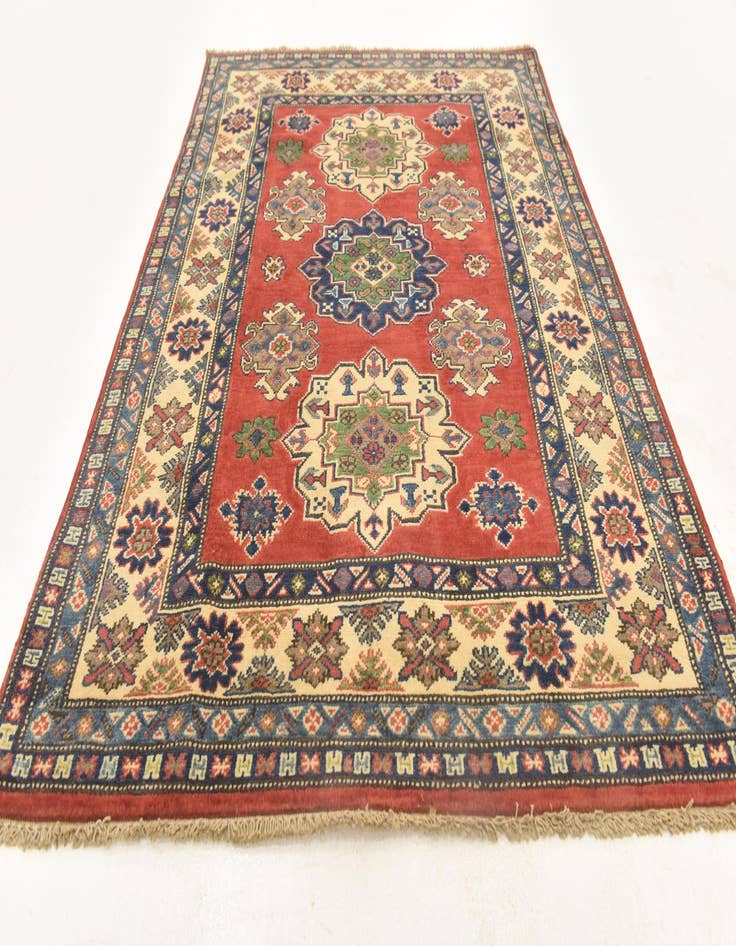Detail image of 3' 11 x 5' 7 Hand Knotted Kazak Rug