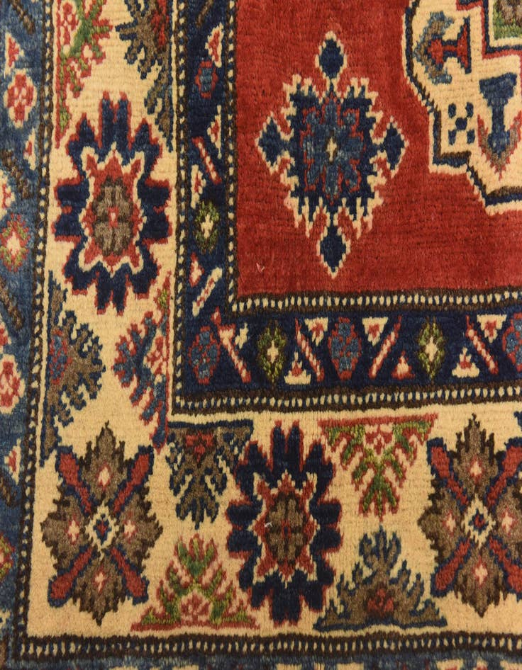 Detail image of 3' 11 x 5' 7 Hand Knotted Kazak Rug
