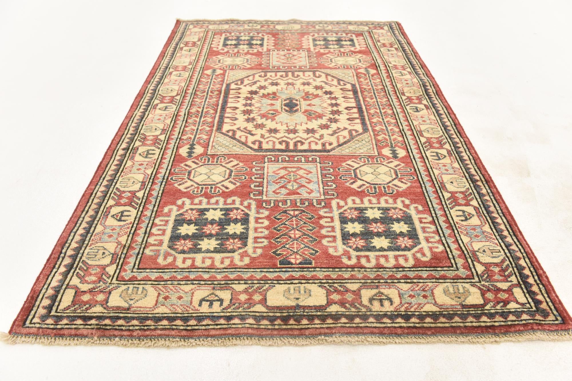 3' 5 x 5' 1 Hand Knotted Kazak Rug