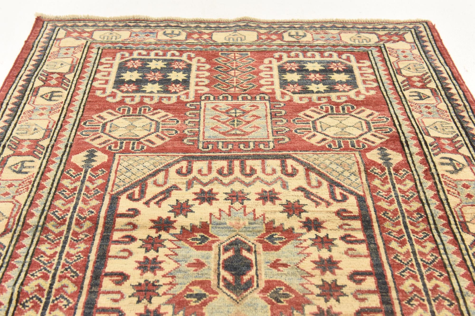 3' 5 x 5' 1 Hand Knotted Kazak Rug