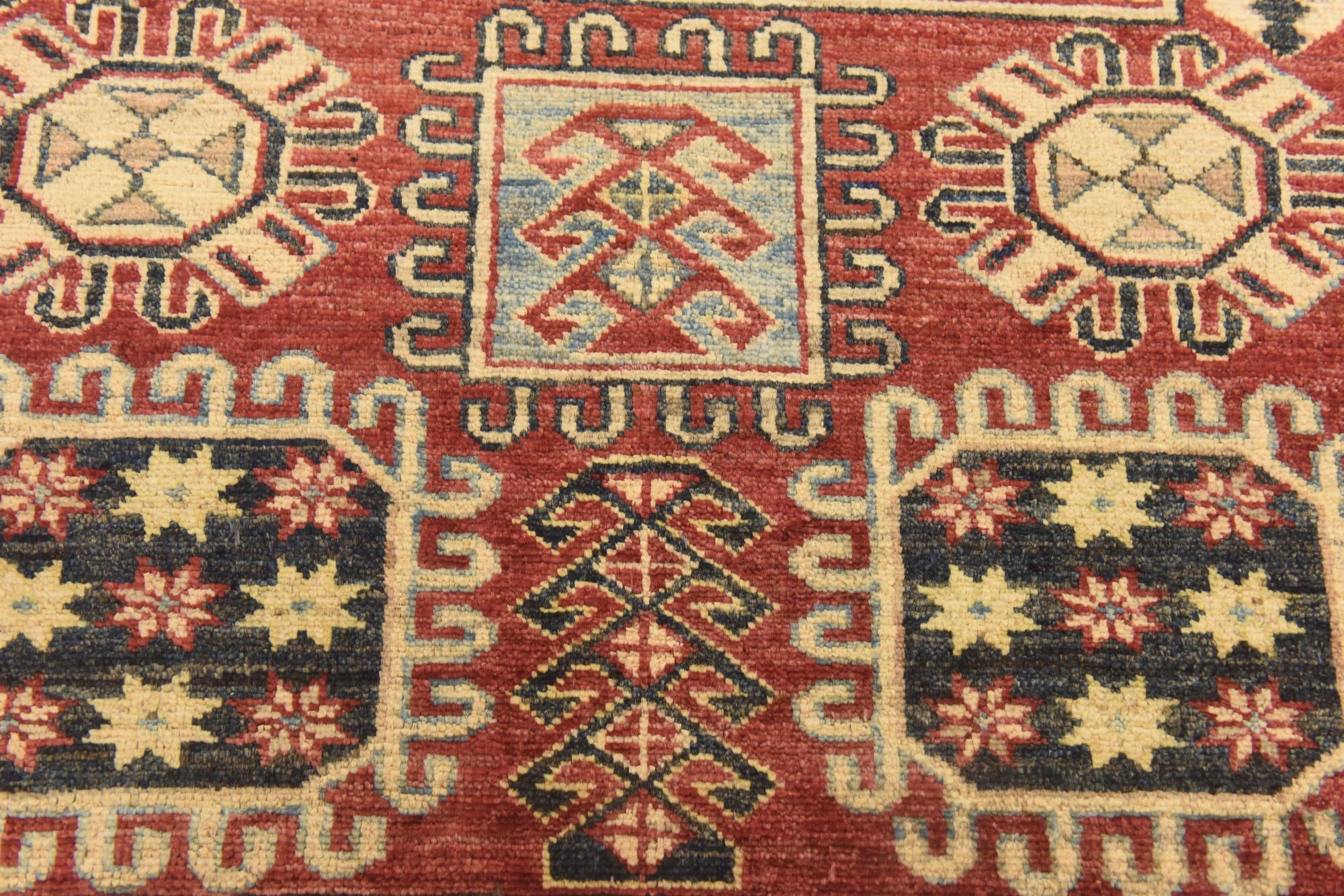 3' 5 x 5' 1 Hand Knotted Kazak Rug