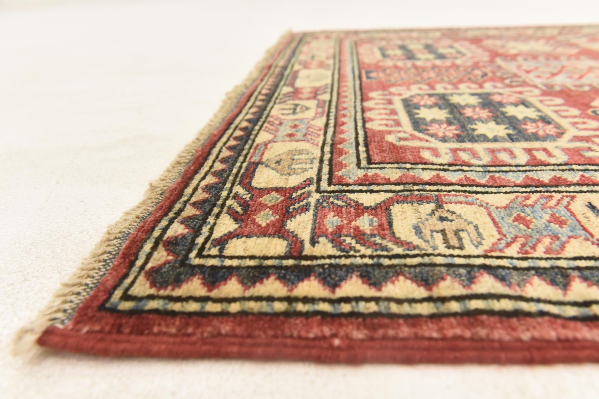 3' 5 x 5' 1 Hand Knotted Kazak Rug