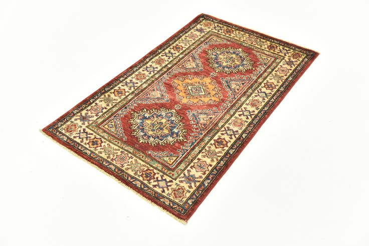 Detail image of 2' 7 x 4' 3 Hand Knotted Kazak Oriental Rug