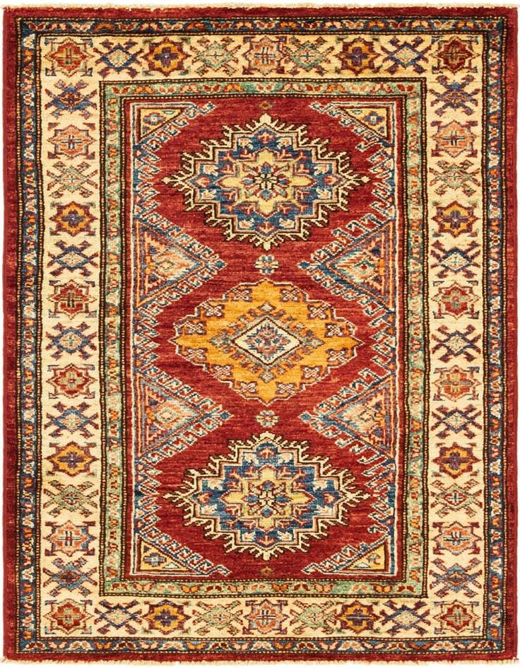 Detail image of 2' 7 x 4' 3 Hand Knotted Kazak Oriental Rug