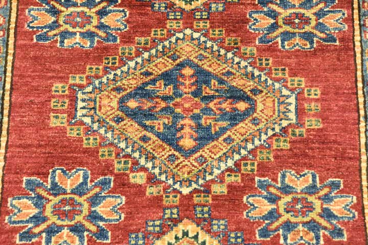 90cm x 115cm Handgeknüpft Kazak Orientalisch Teppich