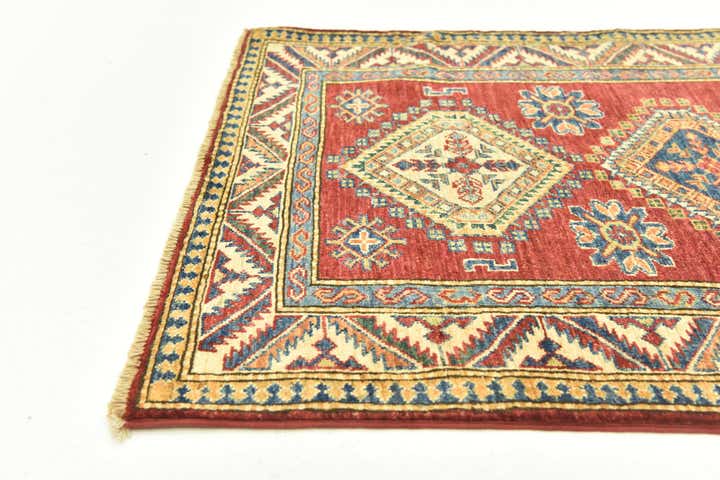 90cm x 115cm Handgeknüpft Kazak Orientalisch Teppich
