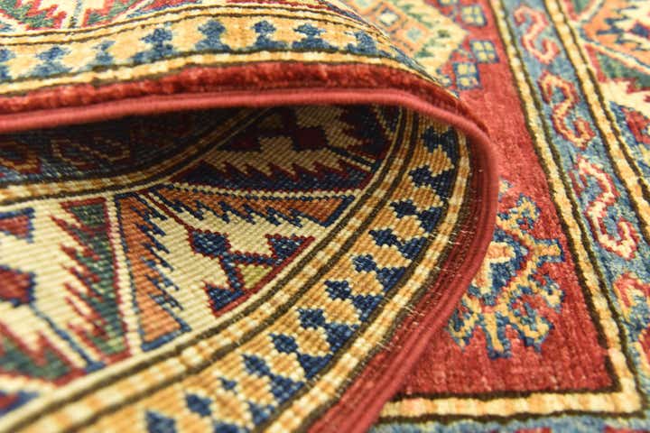 90cm x 115cm Handgeknüpft Kazak Orientalisch Teppich