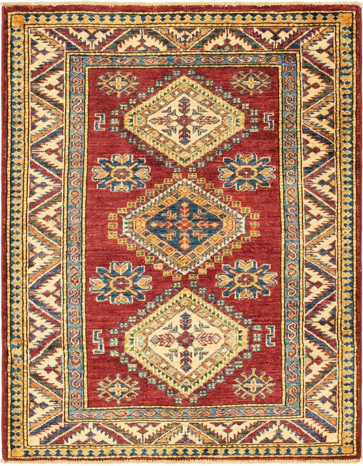 Detail image of 3' x 3' 9 Hand Knotted Kazak Oriental Rug