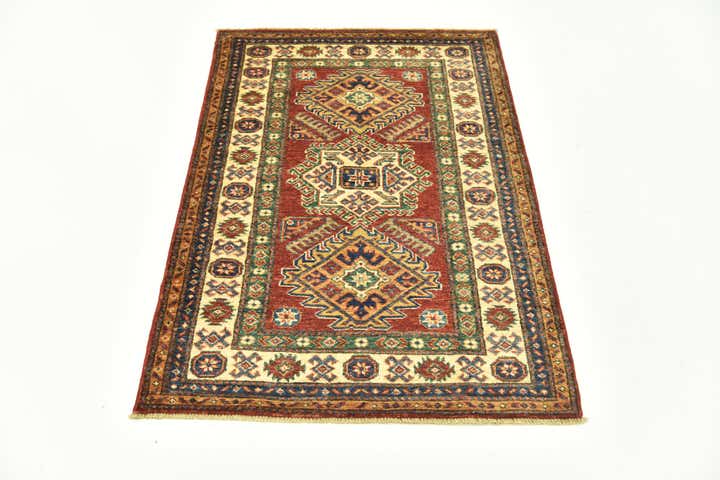 3' x 4' 4 Hand Knotted Kazak Oriental Rug