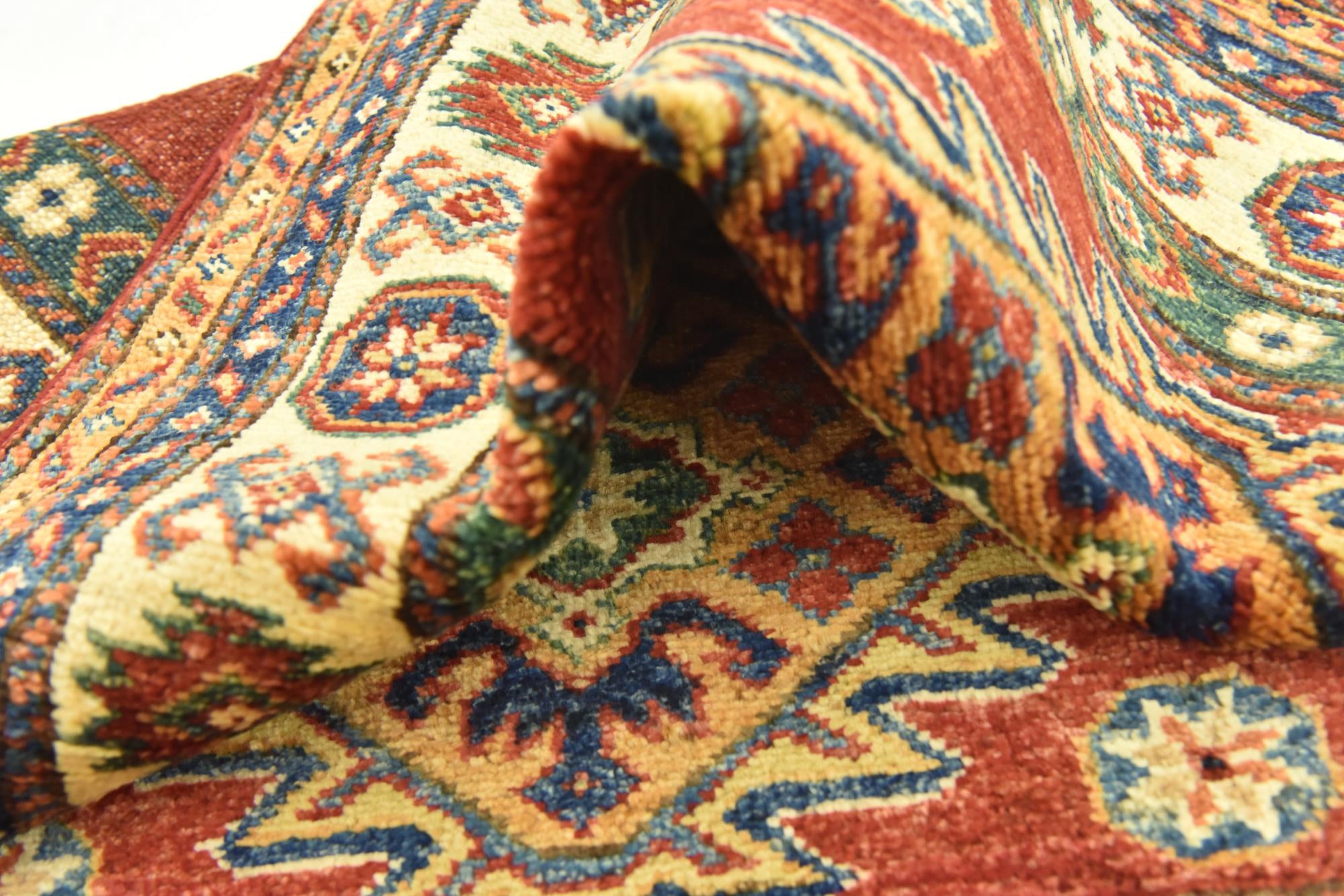 3' x 4' 4 Hand Knotted Kazak Oriental Rug