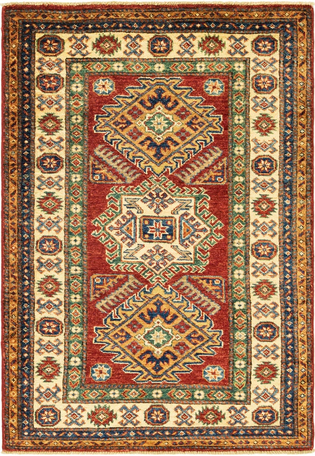 3' x 4' 4 Hand Knotted Kazak Oriental Rug