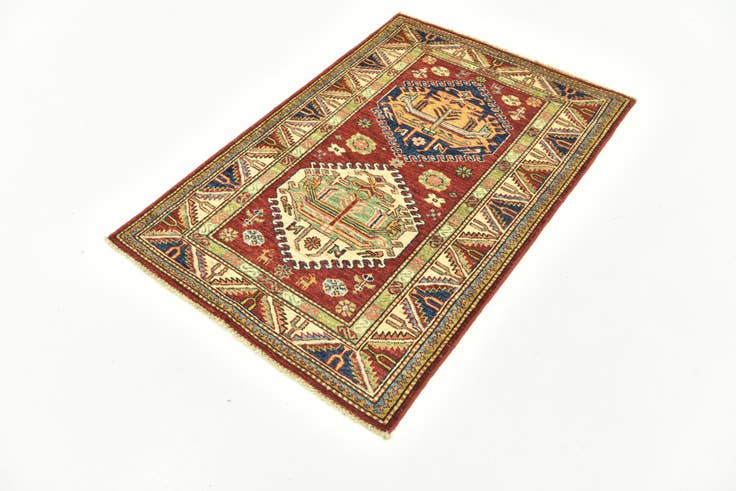 Detail image of 2' 9 x 4' 2 Hand Knotted Kazak Oriental Rug
