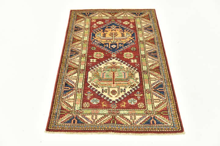 2' 9 x 4' 2 Hand Knotted Kazak Oriental Rug