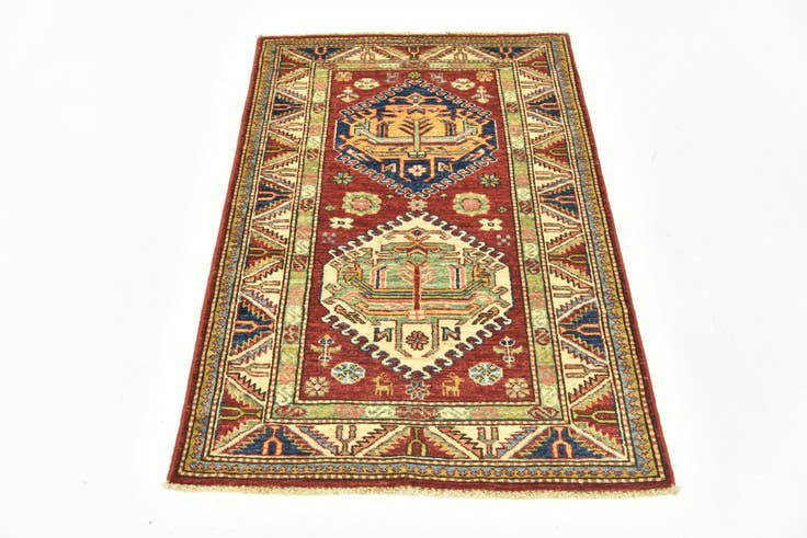 Detail image of 2' 9 x 4' 2 Hand Knotted Kazak Oriental Rug
