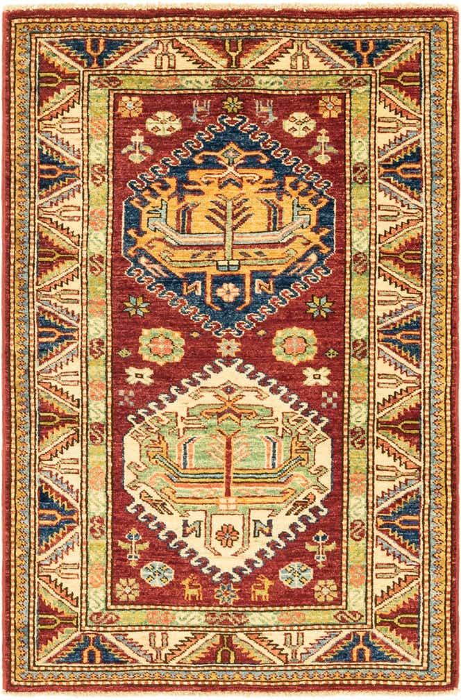 2' 9 x 4' 2 Hand Knotted Kazak Oriental Rug