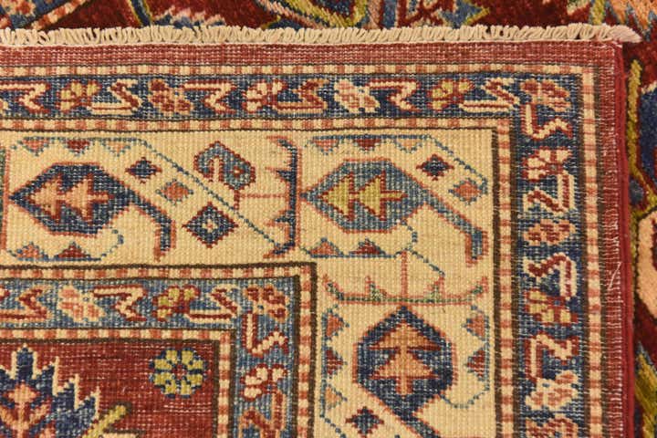 3' 4 x 5' 1 Hand Knotted Kazak Oriental Wool Rug