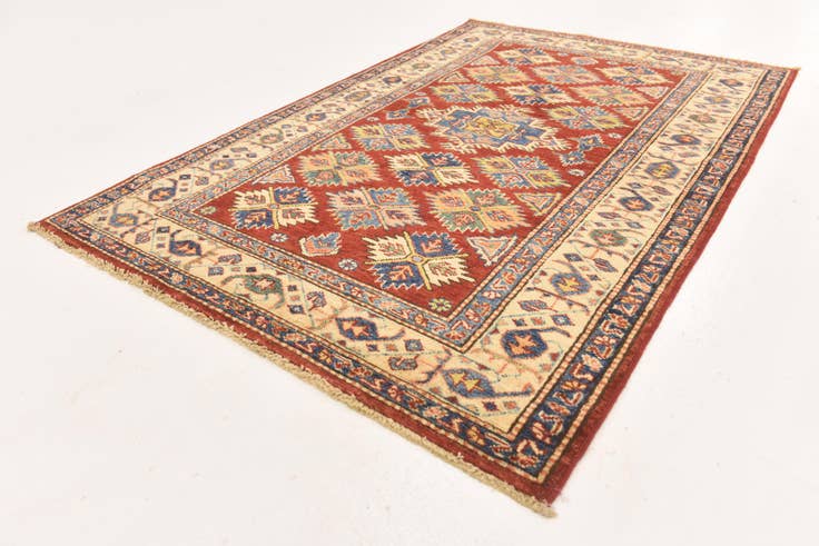 Detail image of 3' 4 x 5' 1 Hand Knotted Kazak Oriental Wool Rug
