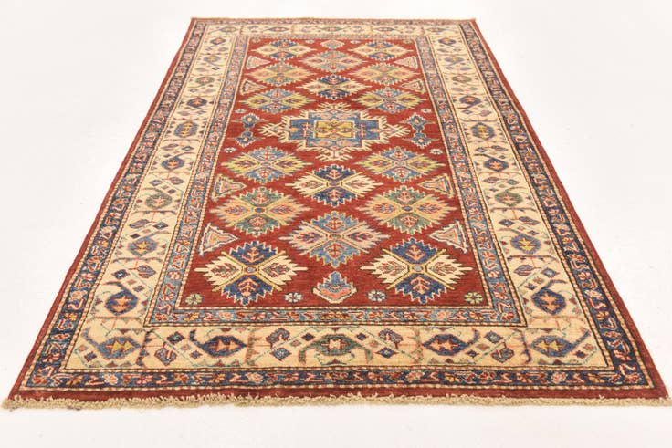 Detail image of 3' 4 x 5' 1 Hand Knotted Kazak Oriental Wool Rug