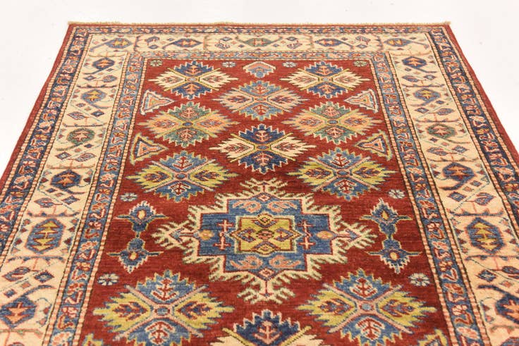 Detail image of 3' 4 x 5' 1 Hand Knotted Kazak Oriental Wool Rug