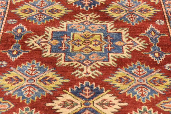 3' 4 x 5' 1 Hand Knotted Kazak Oriental Wool Rug