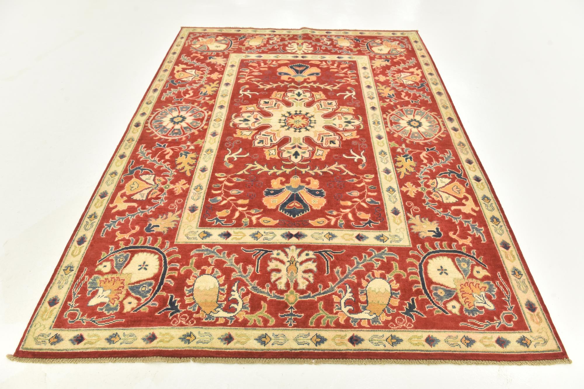 5' 8 x 7' 9 Hand Knotted Kazak Rug