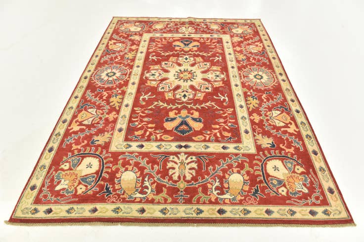 Detail image of 5' 8 x 7' 9 Hand Knotted Kazak Rug