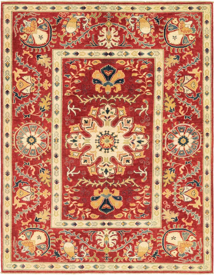 Detail image of 5' 8 x 7' 9 Hand Knotted Kazak Rug