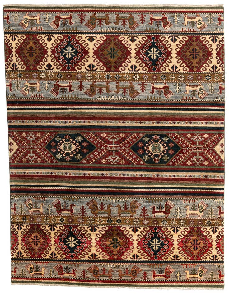 Detail image of 6' 7 x 9' 5 Hand Knotted Kazak Rug