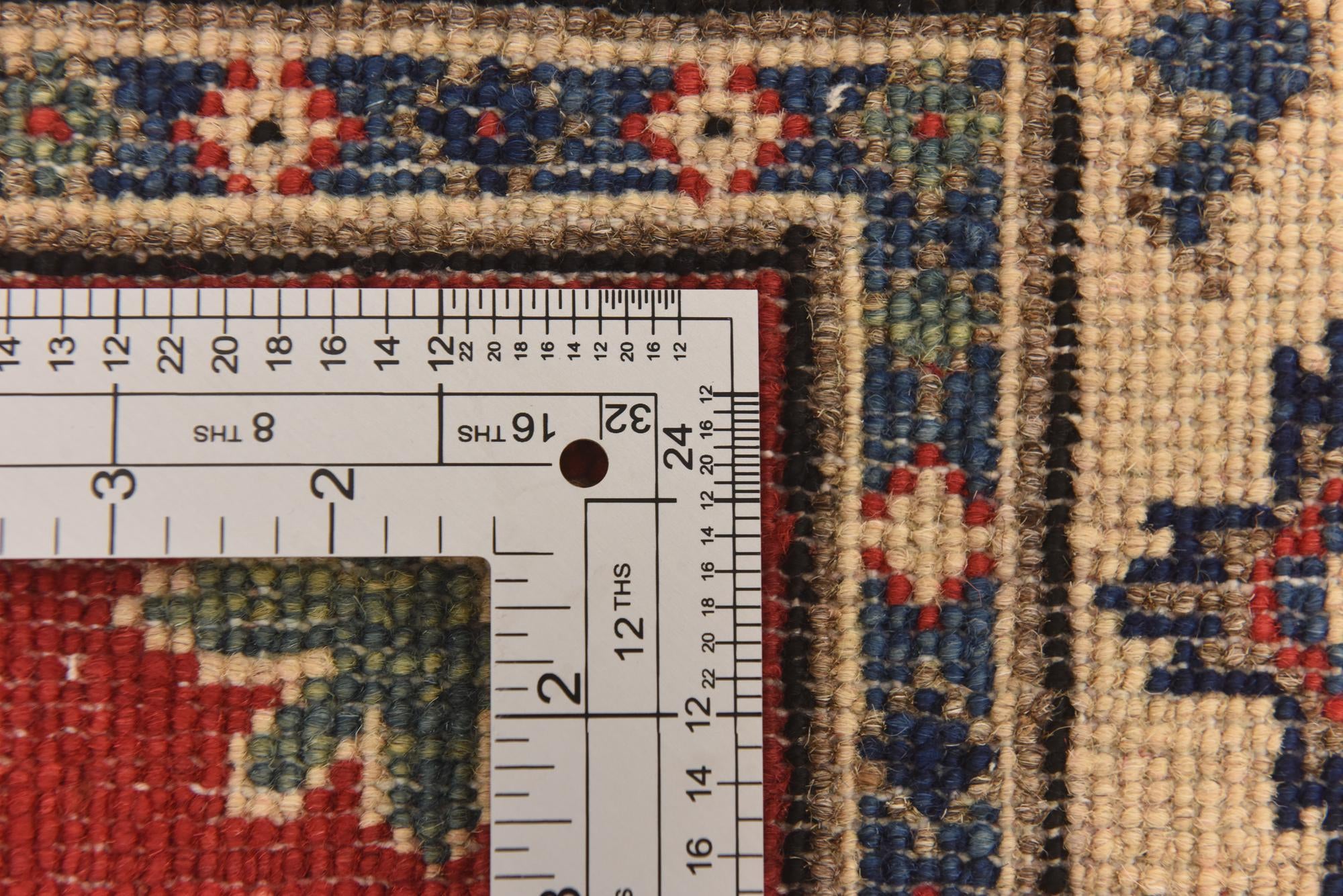 2' 6 x 4' Hand Knotted Kazak Rug