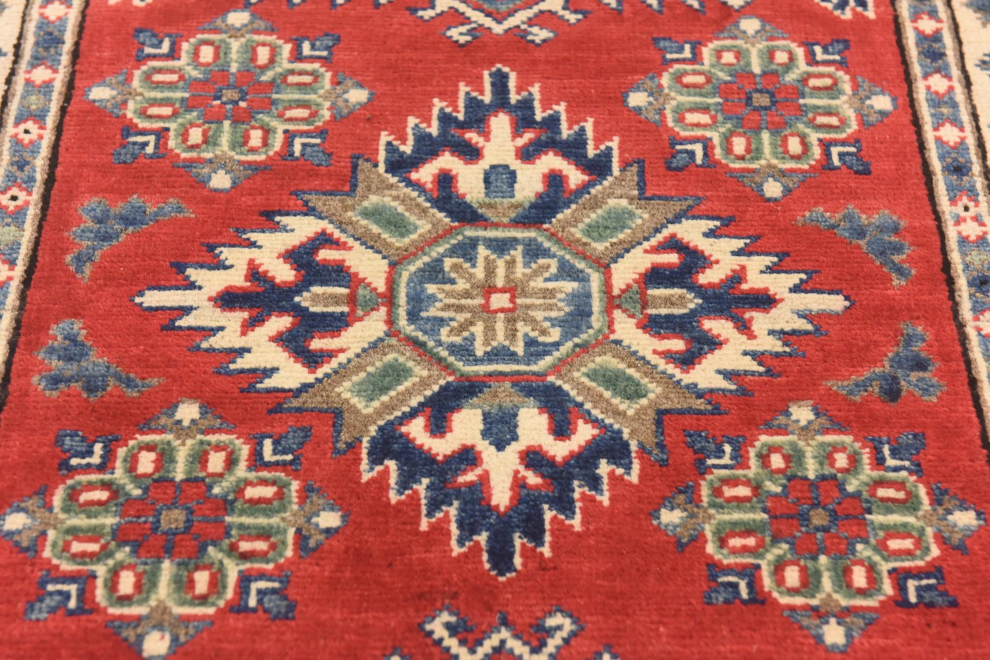 2' 6 x 4' Hand Knotted Kazak Rug