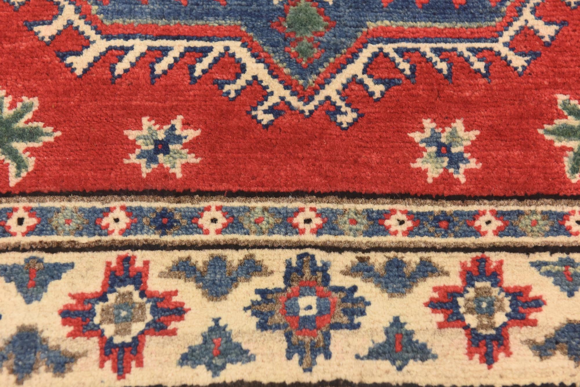 2' 6 x 4' Hand Knotted Kazak Rug
