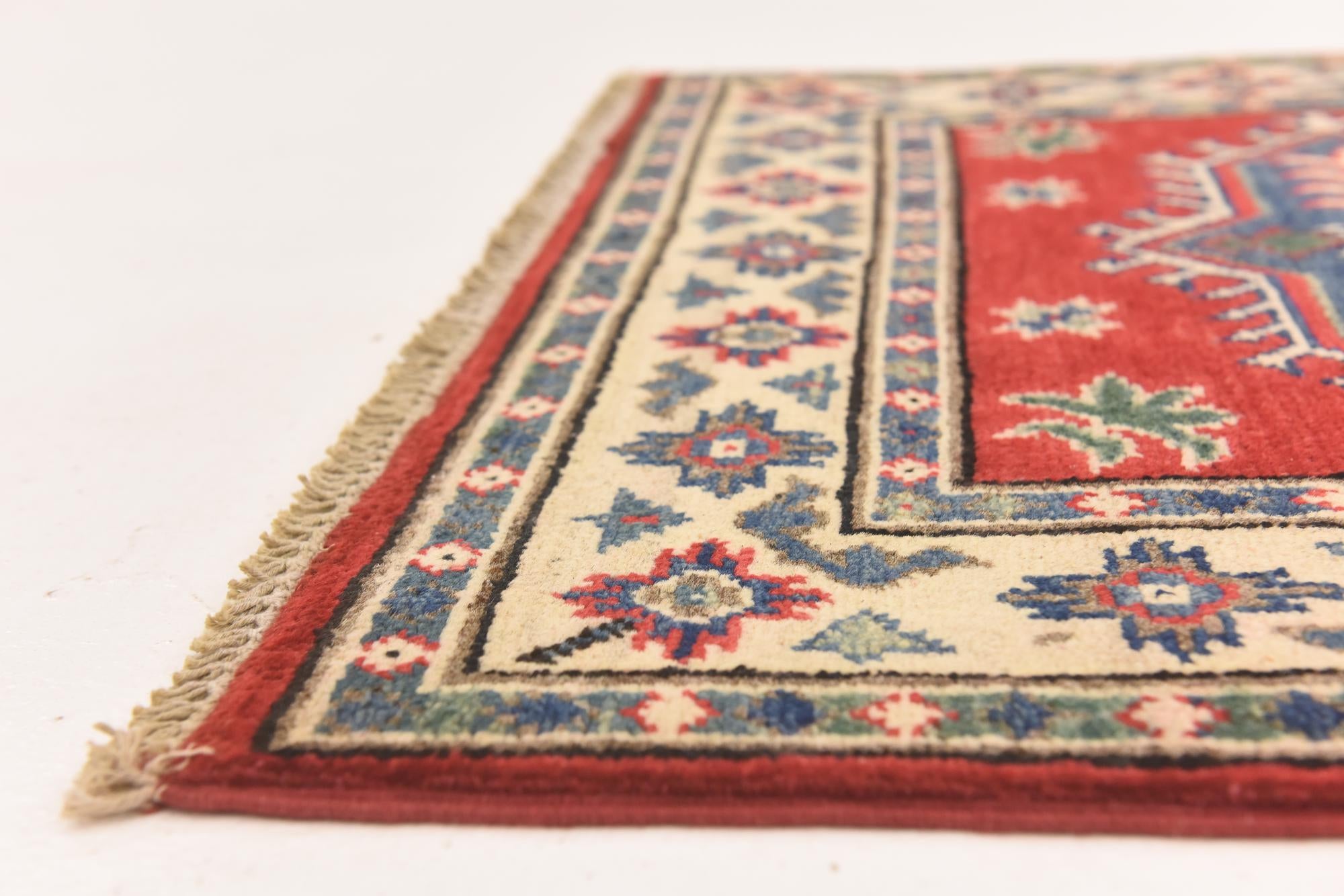 2' 6 x 4' Hand Knotted Kazak Rug