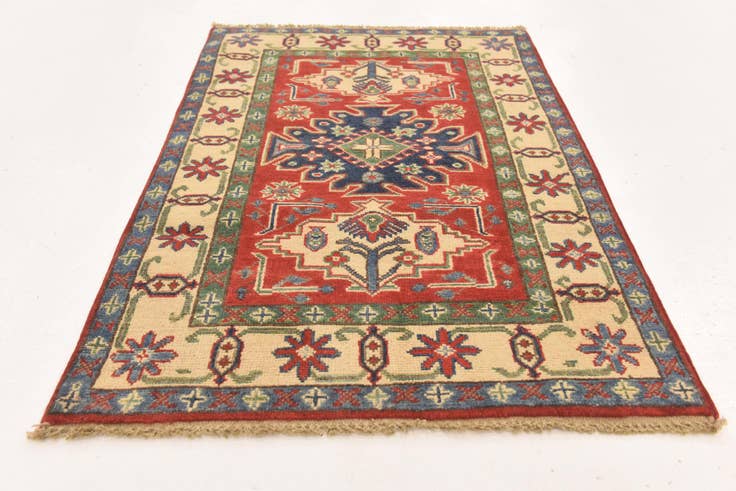 Detail image of 2' 8 x 4' 1 Hand Knotted Kazak Rug