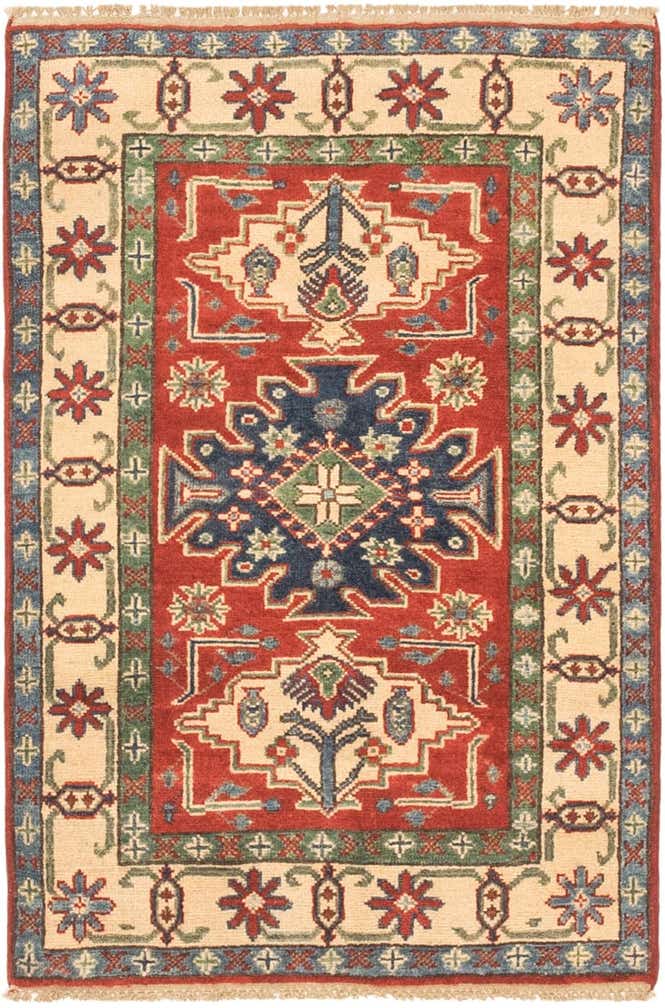 2' 8 x 4' 1 Hand Knotted Kazak Rug