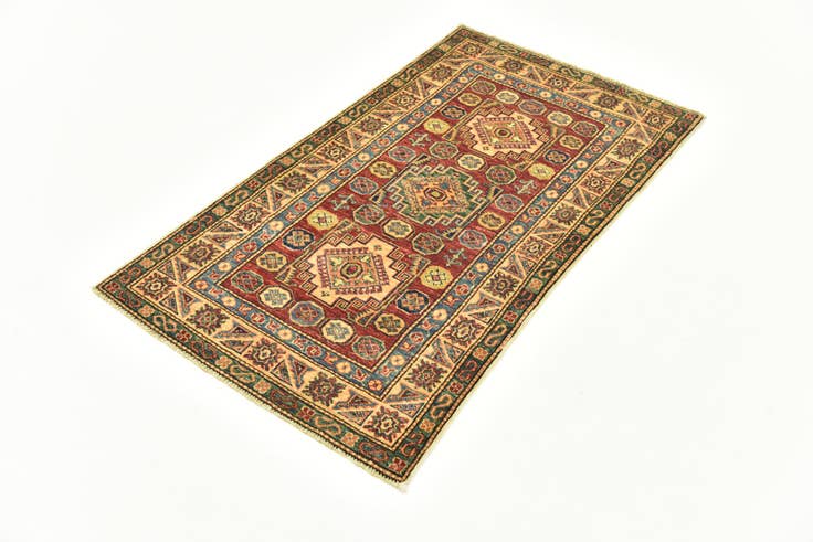 Detail image of 2' 7 x 4' 6 Hand Knotted Kazak Oriental Rug