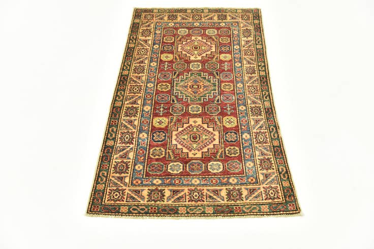 Detail image of 2' 7 x 4' 6 Hand Knotted Kazak Oriental Rug
