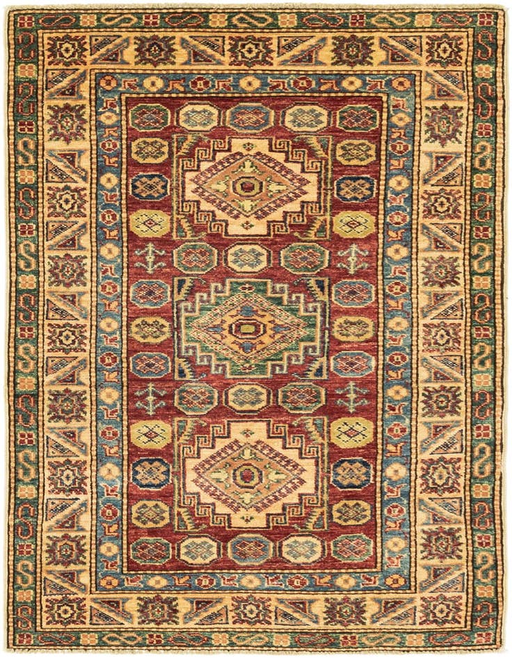 Detail image of 2' 7 x 4' 6 Hand Knotted Kazak Oriental Rug