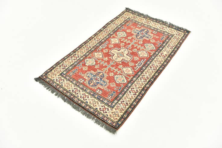 Detail image of 2' 8 x 4' 6 Hand Knotted Kazak Oriental Rug