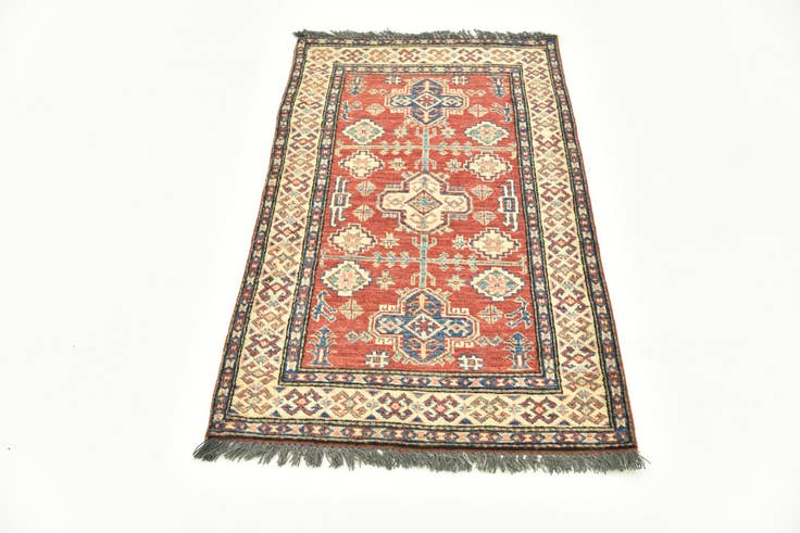 Detail image of 2' 8 x 4' 6 Hand Knotted Kazak Oriental Rug