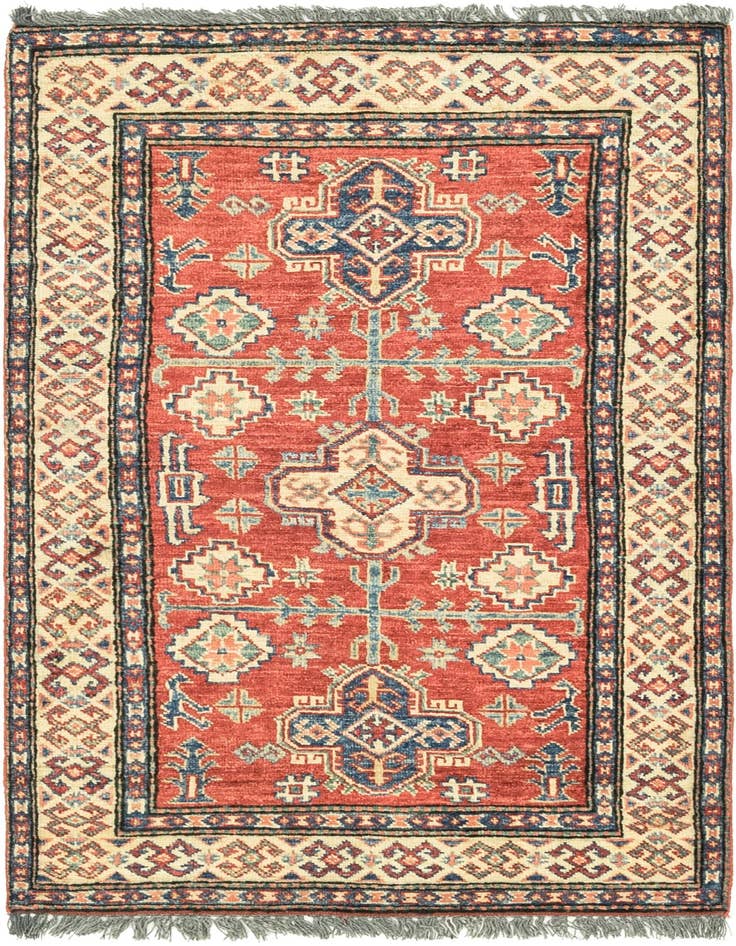 Detail image of 2' 8 x 4' 6 Hand Knotted Kazak Oriental Rug