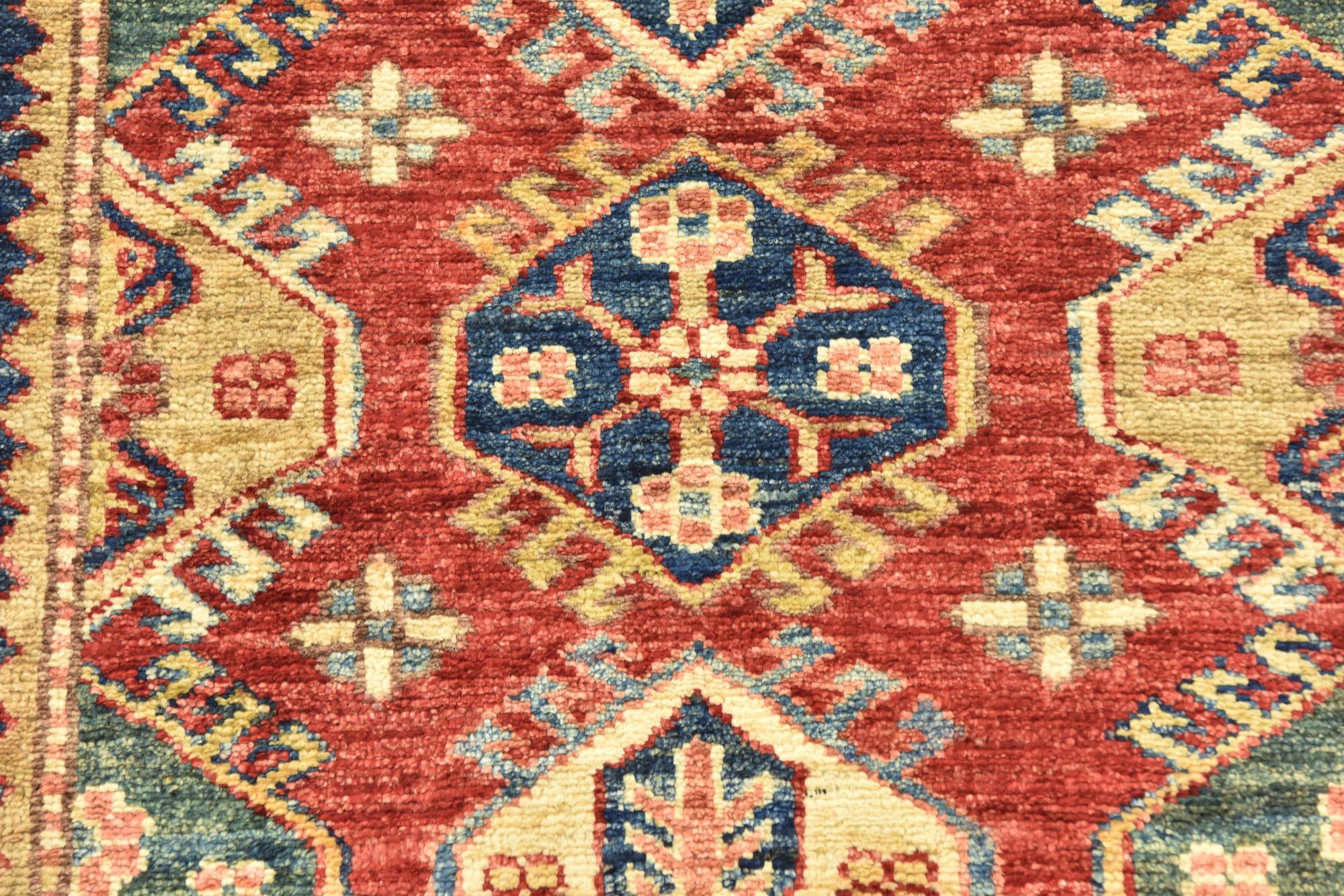 3' x 4' 2 Hand Knotted Kazak Oriental Rug