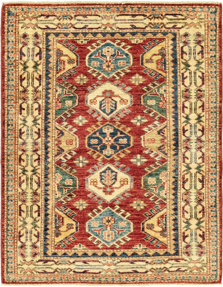 Detail image of 3' x 4' 2 Hand Knotted Kazak Oriental Rug