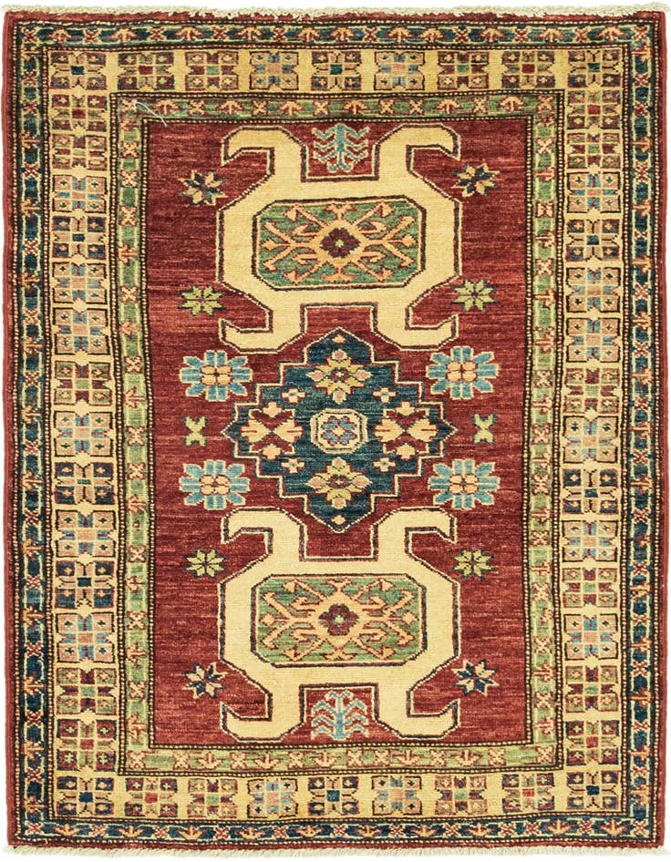 Detail image of 2' 8 x 3' 10 Hand Knotted Kazak Oriental Rug